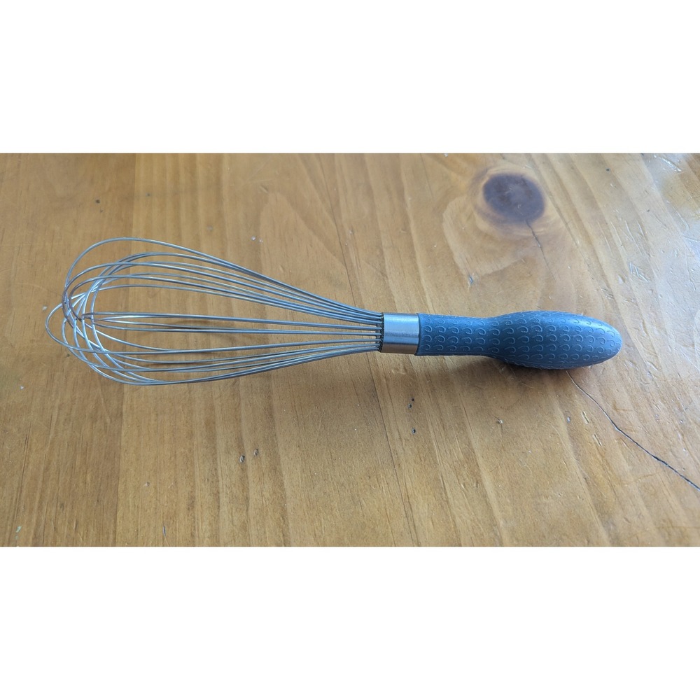 Stainless Steel 10 Inch Balloon Whisk with Gray Textured Silicone‎ Grip Handle
